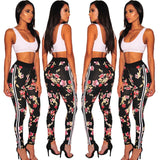 Echoine Floral Print Two Piece Set Sportwear Crop Top + Long Pant Women Clothes 2019 Outfits Womens Tracksuit Set