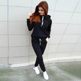 Brand New 2 Piece Set Women Hoodies Pant Clothing Set Warm Newest Clothes Ladies Solid Tracksuit Women Set Top Pants Suit Female